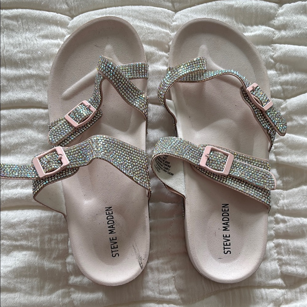 Steve Madden Pink Rhinestone Sandals